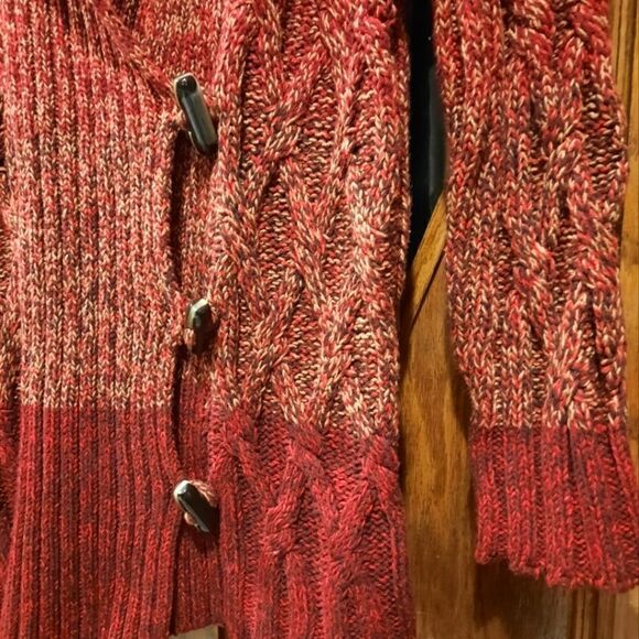 Jones New York Toggle Cardigan Colorblocked Sweater Jacket - Picture 2 of 12